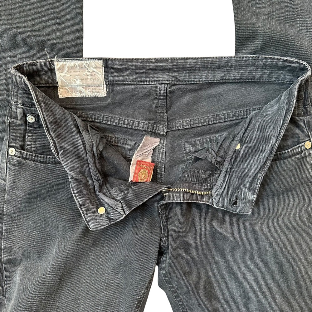 Dondup Made in Italy Washed Black Bootcut Flare Jeans Size 28 High-End Denim - Picture 5 of 8